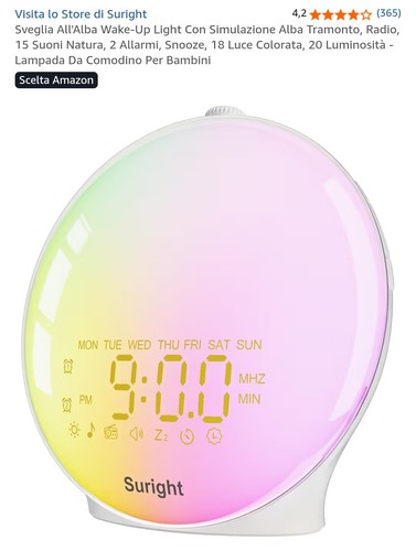 Sveglia alba wake light - alba,