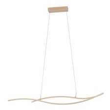 Modern led chandelier - modern, wood