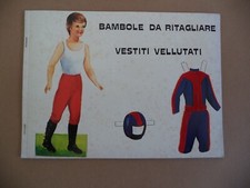 Album bambole da ritagliare vestiti e accessori vellutati multi pagine vintage 3