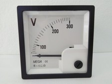Voltmetro analogico da 300Vac - dimensioni 72x72 mm