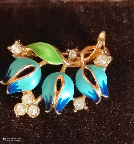 Spilla vintage smaltata con - vintage,