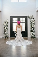 Abito da sposa Oleg Cassini Ivy Champane taglia 12