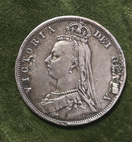 Mezza corona argento testa