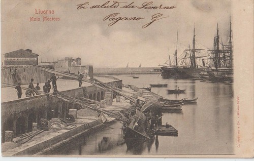1902 livorno molo mediceo - livorno,