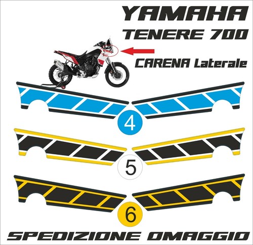 Adesivi laterali yamaha - adesivi, tenere