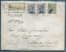 Colonie LIBIA. Assicurata per lire 100 del 7.8.1913 da Bengasi a Massa Cozzile