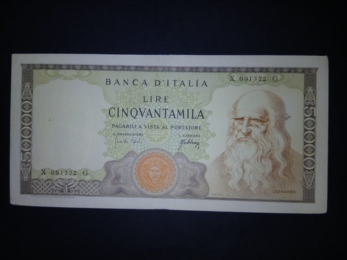 50000 lire leonardo 1967 - 50000,