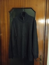 Cardigan blu con zip e maniche lunghe uomo