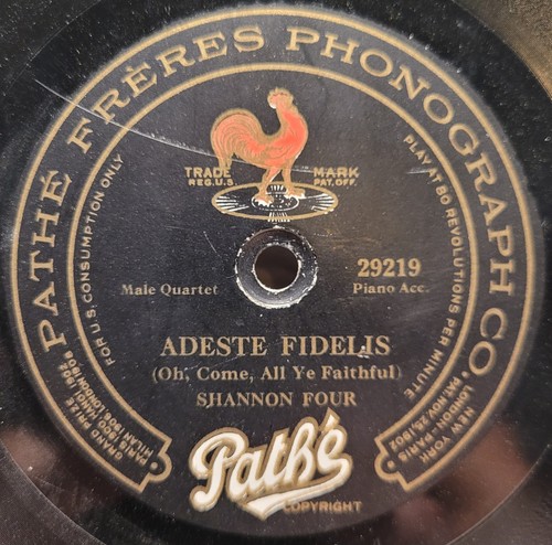 Pathe disc 29219 - 29219, adeste