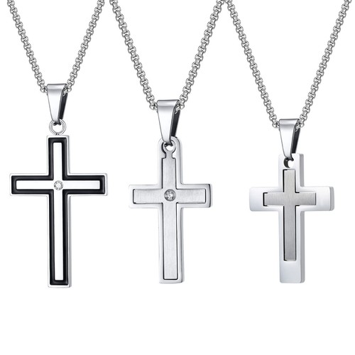 Collana con ciondolo croce - , in