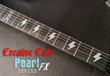 Set 4 decalcomanie intarsio Ace Frehley custom shop Les Paul Lightning Bolt MOP chitarra 