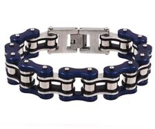 BRACCIALETTO MOTOCICLISTA BRACCIALI UOMO ACCIAIO INOX A CATENA TRASMISSIONE MOTO