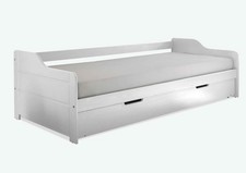 Letto singolo BARBARA con letto estraibile, in legno massiccio. LAP 204x60x97 cm