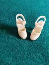 Scarpe alla caviglia coreana bianca vintage vestito bambola Mattel