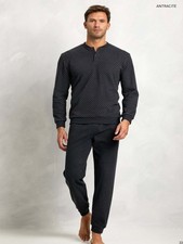 Pigiama Uomo Invernale GP2078 Manica Lunga in Punto Milano GRANCHIO