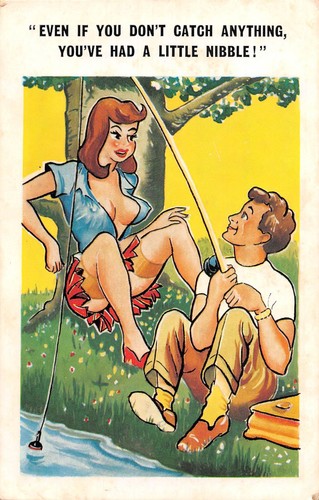 Cartolina stile comic risqué - cartolina,