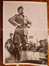 FOTO FOTOGRAFIA MUSSOLINI SUL TRATTORE - ANNO  1936 - ORIGINALE