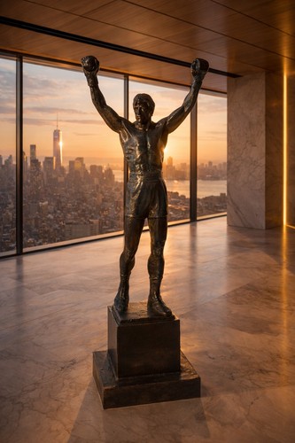 Rocky balboa replica statua - rocky,