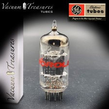 12AX7 ECC83 NOS GE Short Gray Plates Halo Getter 💎AMPLITREX Tested Tube USA '73