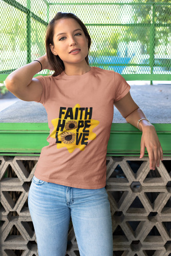 Maglietta faith hope love - maglietta,