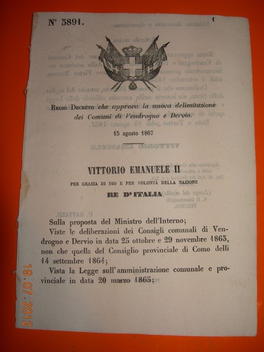 Regio decreto 1867 - decreto, approva