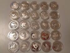 WWF 1986 1988 - Tutte le 25 monete in argento, PP - PAESE / MOTIVO A SCELTA