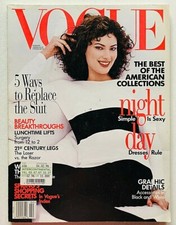 US Vogue USA February 1996 Magazine Shalom Harlow Helmut Newton Julian Schnabel