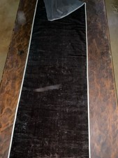 Due iarde piene di tessuto mulinario velluto seta francese antico marrone cioccolato