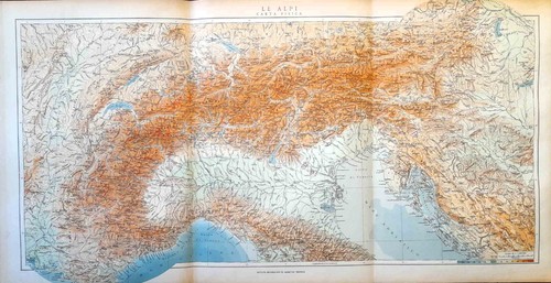 Carta geografica antica grande