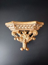 MENSOLA ANTICA MENSOLINA RICAVATA DA BASE DI RELIQUIARIO LEGNO DORATO