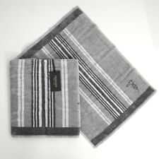 TRUSSARDI HOME SET SPUGNE 2 PEZZI "SPONGE STRIPES GREY" PURO COTONE