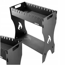 Mangal Barbecue Alto Carbone Barbecue Giardino Acciaio 3mm Valigetta Pieghevole Valigetta