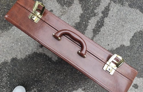 Valigetta pelle marrone con - valigetta, marrone,