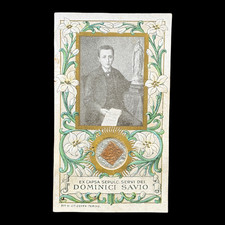Carta reliquia Domenico Savio