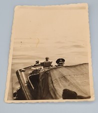 MILITARE su MOTOSCAFO  FOTO D'EPOCA