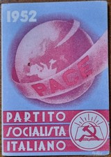 Tessera P.S.I. 1952 - Partito