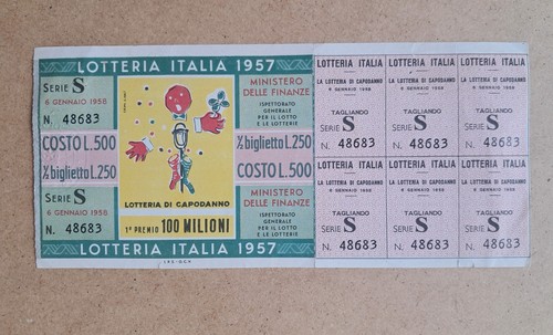 Biglietto lotteria italia - biglietto,