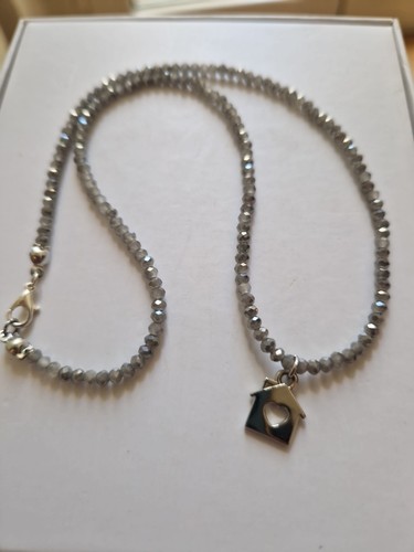 Collana donna perline - perline, grigie