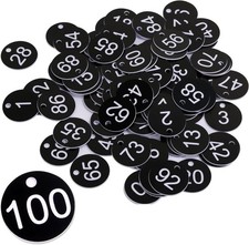 100 Pezzi Portachiavi Numerati