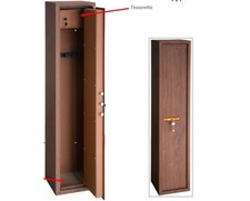 ARMADIO PORTAFUCILI FUCILIERA UTILIA A 4 POSTI FINITURA LEGNO ACCIAIO BLINDATO