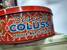 Biscotti scatola latta COLUSSI PERUGIA NAPOLI CATANIA