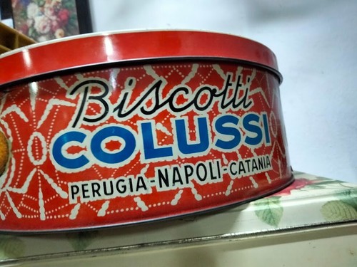 Biscotti scatola latta colussi - biscotti,
