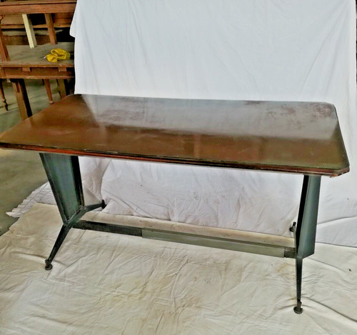 Tavolo con base ferro e - ferro,