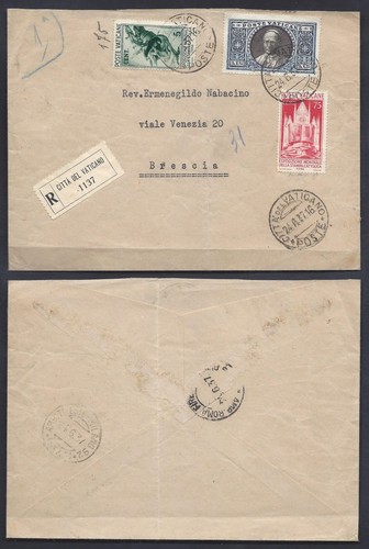 Storia postale vaticano 1937 - storia,