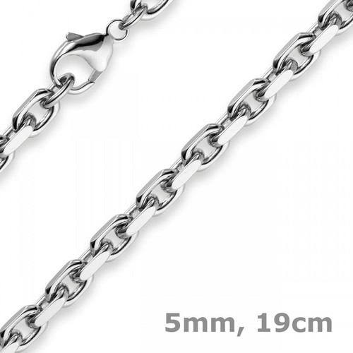 5mm bracciale catena ancora - ancora, in