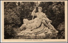 STOCCARDA ~1910/20 Gruppo Eberhard monumento Riester V.