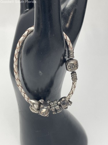 Pandora silver 925 ale leather - silver,