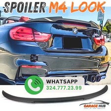 Spoiler Posteriore M4 Mod per BMW Serie 4 F33 Cabrio 2013-20 con base nero opaco