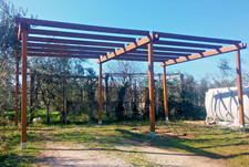 Pergola libera 4x6 in legno impregnato in autoclave e ferramenta inclusa