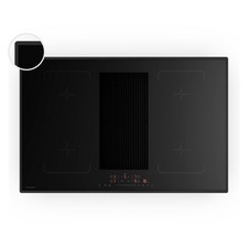 Klarstein Velaire Flex Piano Cottura a Induzione con Cappa 7400 W 80 cm Nero